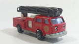 Vintage Majorette Pompier FDNY Fire Ladder Truck No. 207 Red 1/100 Scale Die Cast Toy Car Firefighting Rescue Emergency Vehicle