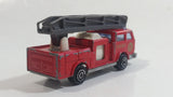 Vintage Majorette Pompier FDNY Fire Ladder Truck No. 207 Red 1/100 Scale Die Cast Toy Car Firefighting Rescue Emergency Vehicle