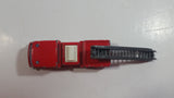 Vintage Majorette Pompier FDNY Fire Ladder Truck No. 207 Red 1/100 Scale Die Cast Toy Car Firefighting Rescue Emergency Vehicle