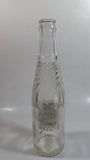 Vintage 1950s Mission Beverages 10 oz Clear Glass Twist Neck Beverage Bottle "Naturally Good In All Flavors"
