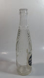 Vintage 1950s Mission Beverages 10 oz Clear Glass Twist Neck Beverage Bottle "Naturally Good In All Flavors"