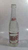 Vintage 1958 Sparkling Pepsi Cola Soda Pop Red and White 10 Fl oz Clear Glass Beverage Bottle Montreal