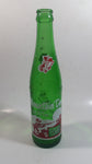 Vintage 1960s Mountain Dew Filled By Herb and Ruby "Hillbilly Style" Green Glass Soda Pop Beverage Bottle "It'll tickle your innards!"
