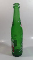 Vintage 1960s Mountain Dew Filled By Herb and Ruby "Hillbilly Style" Green Glass Soda Pop Beverage Bottle "It'll tickle your innards!"