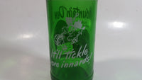 Vintage 1960s Mountain Dew Filled By Herb and Ruby "Hillbilly Style" Green Glass Soda Pop Beverage Bottle "It'll tickle your innards!"