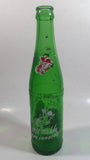 Vintage 1960s Mountain Dew Filled By Herb and Ruby "Hillbilly Style" Green Glass Soda Pop Beverage Bottle "It'll tickle your innards!"