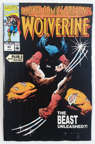 1990 Marvel Comics Presents Wolverine #63 The Beast Unleashed?! Comic Book