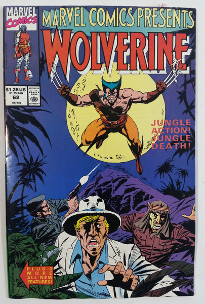 1990 Marvel Comics Presents Wolverine #62 Jungle Action! Jungle Death! Comic Book