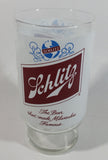Vintage Schlitz "The Beer that made Milwaukee Famous" White Design 7" Tall Glass Beer Cup