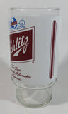 Vintage Schlitz "The Beer that made Milwaukee Famous" White Design 7" Tall Glass Beer Cup