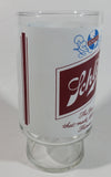 Vintage Schlitz "The Beer that made Milwaukee Famous" White Design 7" Tall Glass Beer Cup