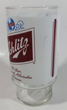 Vintage Schlitz "The Beer that made Milwaukee Famous" White Design 7" Tall Glass Beer Cup