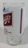 Vintage Schlitz "The Beer that made Milwaukee Famous" White Design 7" Tall Glass Beer Cup