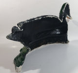 Vintage 16" Long Hand Painted Cast Iron Mallard Duck Door Stop