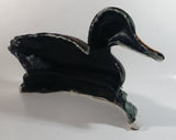 Vintage 16" Long Hand Painted Cast Iron Mallard Duck Door Stop