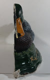 Vintage 16" Long Hand Painted Cast Iron Mallard Duck Door Stop