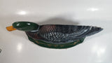 Vintage 16" Long Hand Painted Cast Iron Mallard Duck Door Stop