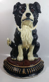 Vintage Upper Deck 13 1/2" Tall Hand Painted Cast Iron Border Collie Sheep Dog Door Stop