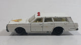 Vintage 1971 Lesney Products Matchbox No. 55 Mercury Police Car Wagon White Die Cast Toy Car Vehicle