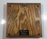 Vintage Train Locomotive England 1837 Wood Framed Ceramic Tile Trivet Railroad Collectible