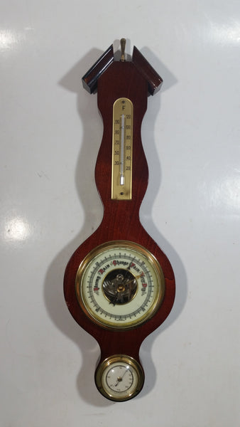 Vintage Barometer, Hygrometer, Thermometer Wood Cased Weather Station Made in West Germany