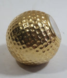 Vintage Gold Brass Golf Ball Desk Clock Paper Weight