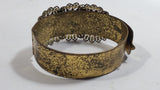 Antique African Nigerian Sunflower Brass Bangle Bracelet