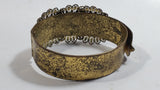 Antique African Nigerian Sunflower Brass Bangle Bracelet