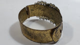 Antique African Nigerian Sunflower Brass Bangle Bracelet