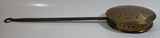 Vintage English Brass Bed Warmer with Long Handle Hearth Ware