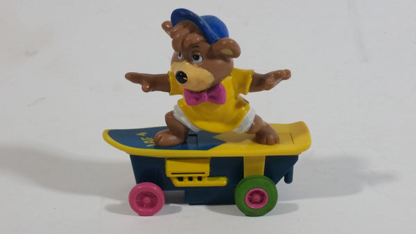1991 McDonald's Hanna Barbera Yogi Bear Boo Boo Bear Cartoon Character on Skateboard Rev-Up and Go Toy Figure