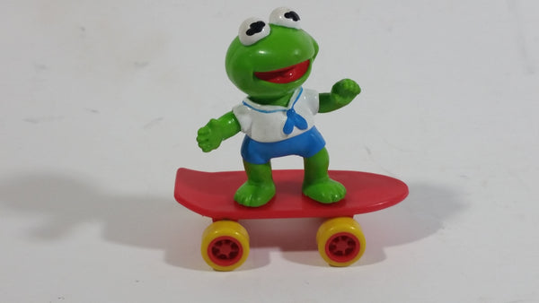 1986 Muppet Babies Kermit The Frog on a Red Skateboard Plastic Toy McDonald's Happy Meal