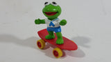 1986 Muppet Babies Kermit The Frog on a Red Skateboard Plastic Toy McDonald's Happy Meal