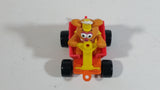 1990 Muppet Babies Fozzie Bear in a Red Train Pump Jack Rail Car Plastic Toy McDonald's Happy Meal