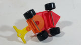 1990 Muppet Babies Fozzie Bear in a Red Train Pump Jack Rail Car Plastic Toy McDonald's Happy Meal