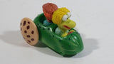 1987-1988 Green Fraggle Rock Wembley and Boober Cucumber Shaped Toy Car Vehicle McDonald's Happy Meal Toy