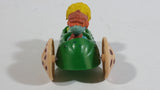 1987-1988 Green Fraggle Rock Wembley and Boober Cucumber Shaped Toy Car Vehicle McDonald's Happy Meal Toy