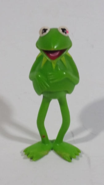 Vintage 1978 Fisher Price Henson The Muppets Kermit The Frog Stick Puppet Action Figure Toy 3 1/2" Tall - Hong Kong