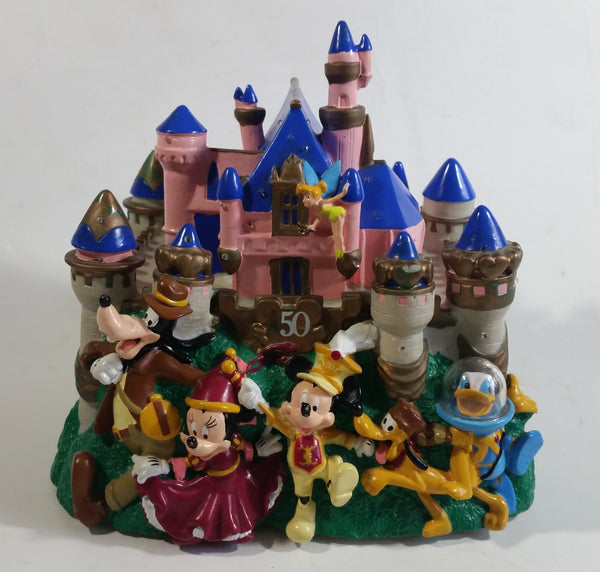 Disney 50th Anniversary Magic Kingdom Light Up Musical Pink Castle Coin Bank Plays 1945 Zip A Dee Doo Dah