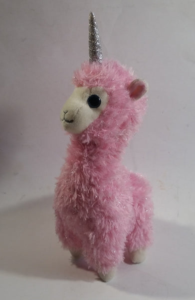 2019 Ty Beanie Babies Lana The Pink Unicorn Llama 10" Tall Stuffed Animal Plush