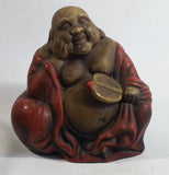 Vintage Antique Reproduction of Kutani Hotei God of Contentment Sitting Ceramic Statue Made in Japan