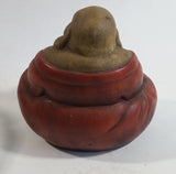 Vintage Antique Reproduction of Kutani Hotei God of Contentment Sitting Ceramic Statue Made in Japan