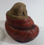 Vintage Antique Reproduction of Kutani Hotei God of Contentment Sitting Ceramic Statue Made in Japan