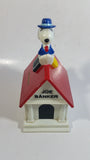 Vintage 1966 Peanuts Character Snoopy "Joe Banker" Dog House Shaped Plastic Coin Bank