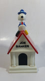Vintage 1966 Peanuts Character Snoopy "Joe Banker" Dog House Shaped Plastic Coin Bank