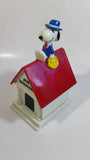 Vintage 1966 Peanuts Character Snoopy "Joe Banker" Dog House Shaped Plastic Coin Bank