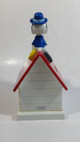 Vintage 1966 Peanuts Character Snoopy "Joe Banker" Dog House Shaped Plastic Coin Bank