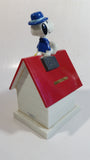 Vintage 1966 Peanuts Character Snoopy "Joe Banker" Dog House Shaped Plastic Coin Bank