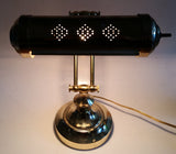 Vintage Curved All Brass Piano Bankers Desk Lamp