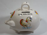 Vintage Rare Rainbow Brite Cartoon Character Ceramic Piggy Pig Coin Bank